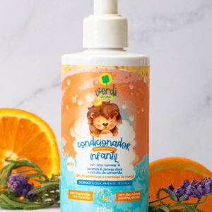 Condicionador hidratação natural infantil Lavanda, laranja doce e extrato de camomila  200ml - Verdi Natural