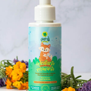 Hidratante para Bebê Relaxante e Natural com Calêndula, Camomila e Óleo Essencial de Lavanda - Verdi
